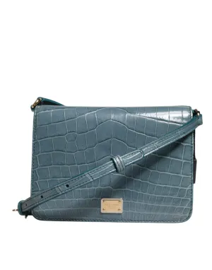 Dolce & Gabbana Exotic Leather DG Plaque Crossbody Mini Women's Bag
