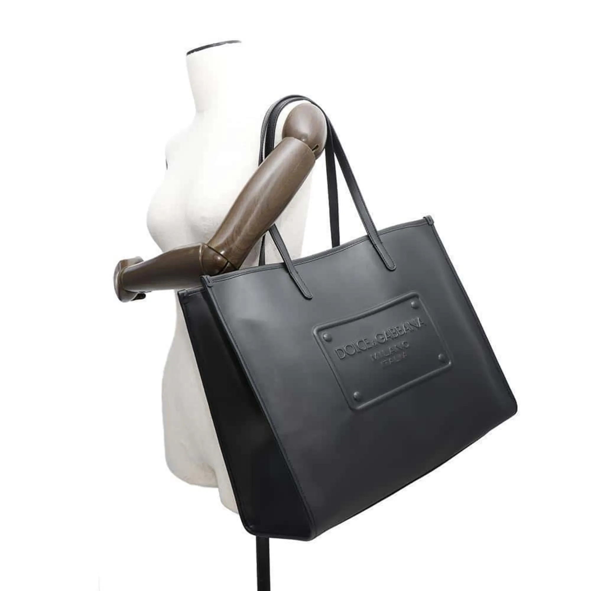 Dolce & Gabbana Leather Shopping Bag Tote Bag (Pre-Owned)