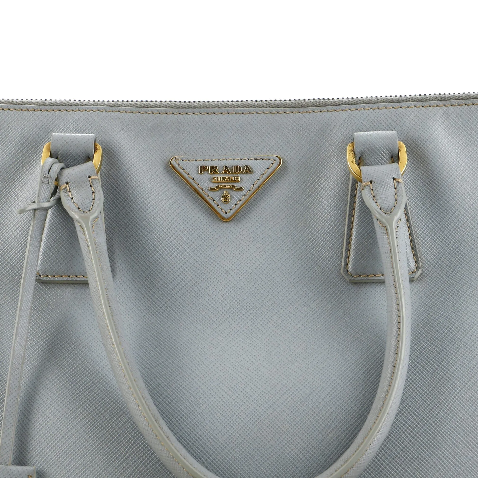 Double Zip Lux Tote Saffiano Leather Large