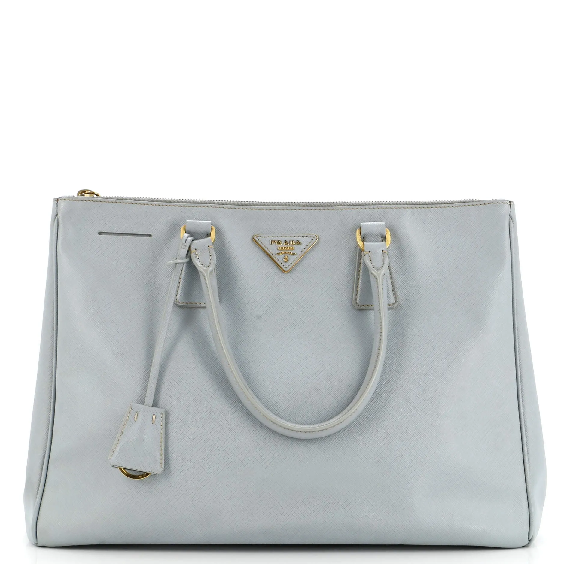Double Zip Lux Tote Saffiano Leather Large