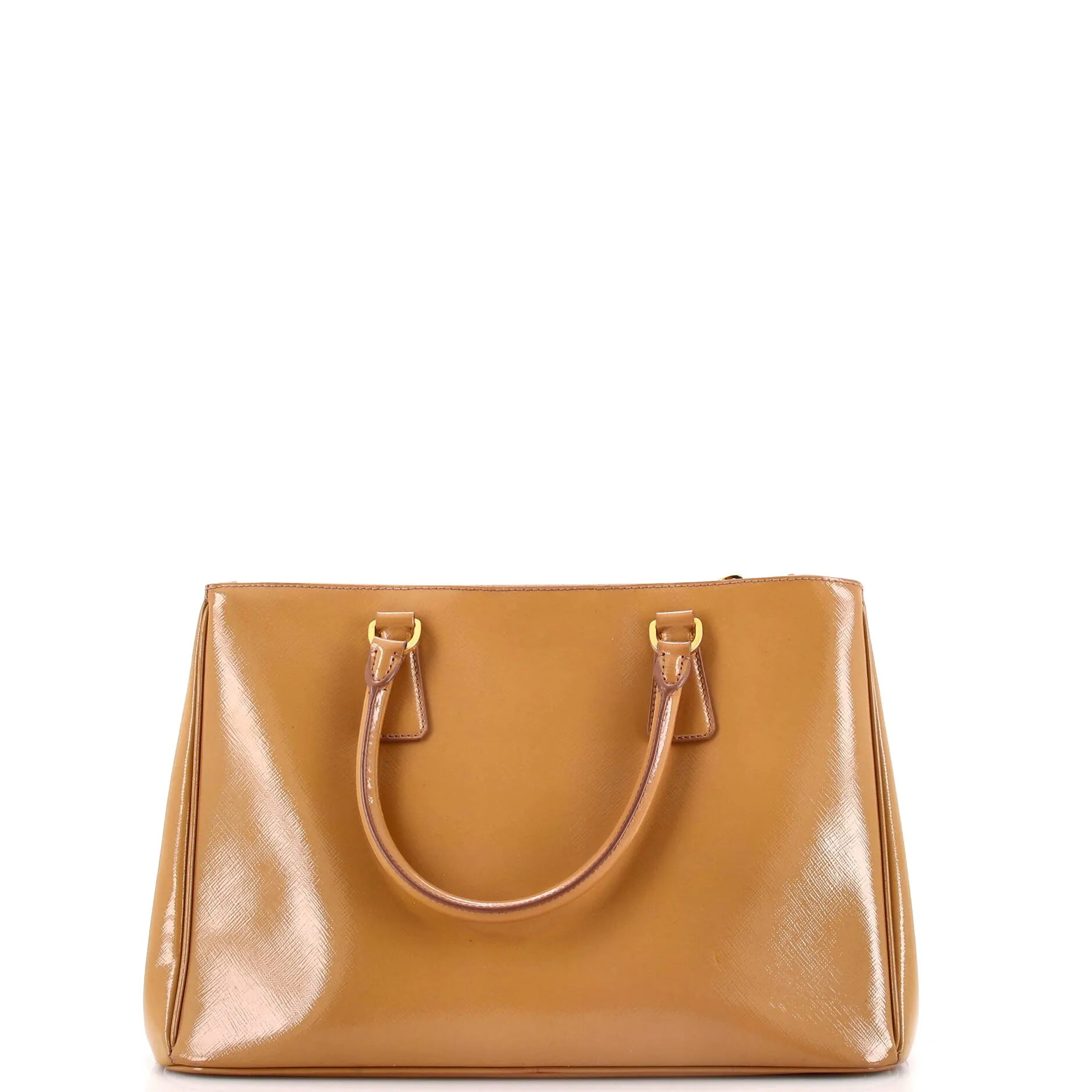 Double Zip Lux Tote Vernice Saffiano Leather Medium