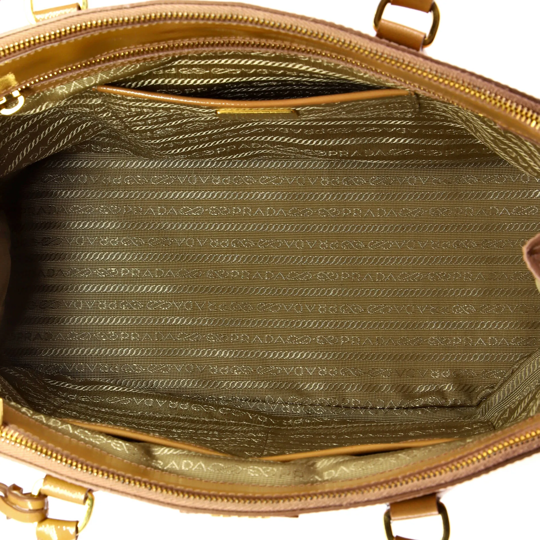 Double Zip Lux Tote Vernice Saffiano Leather Medium