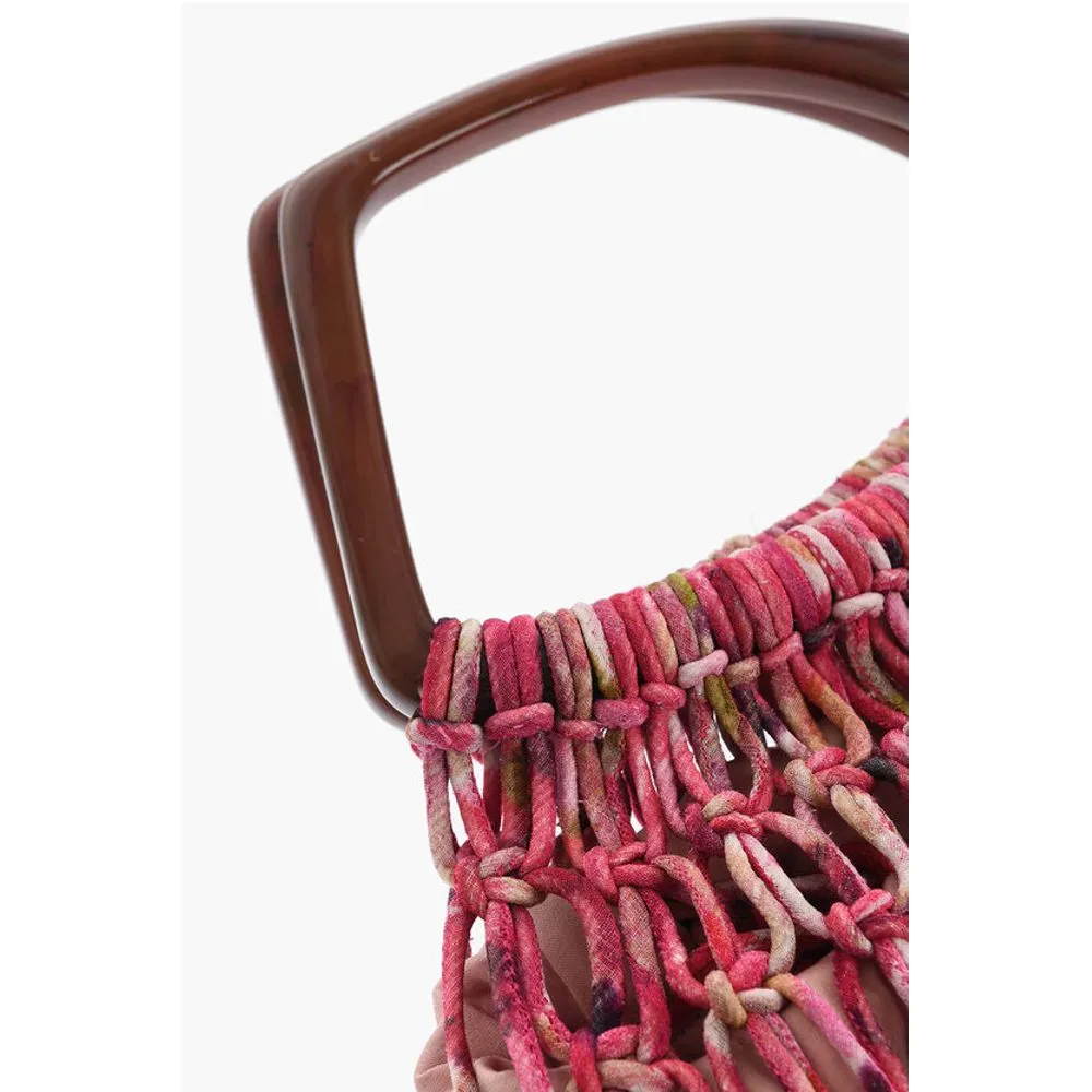 Dries Van Noten Mesh hand Bag With Maxi Fringes