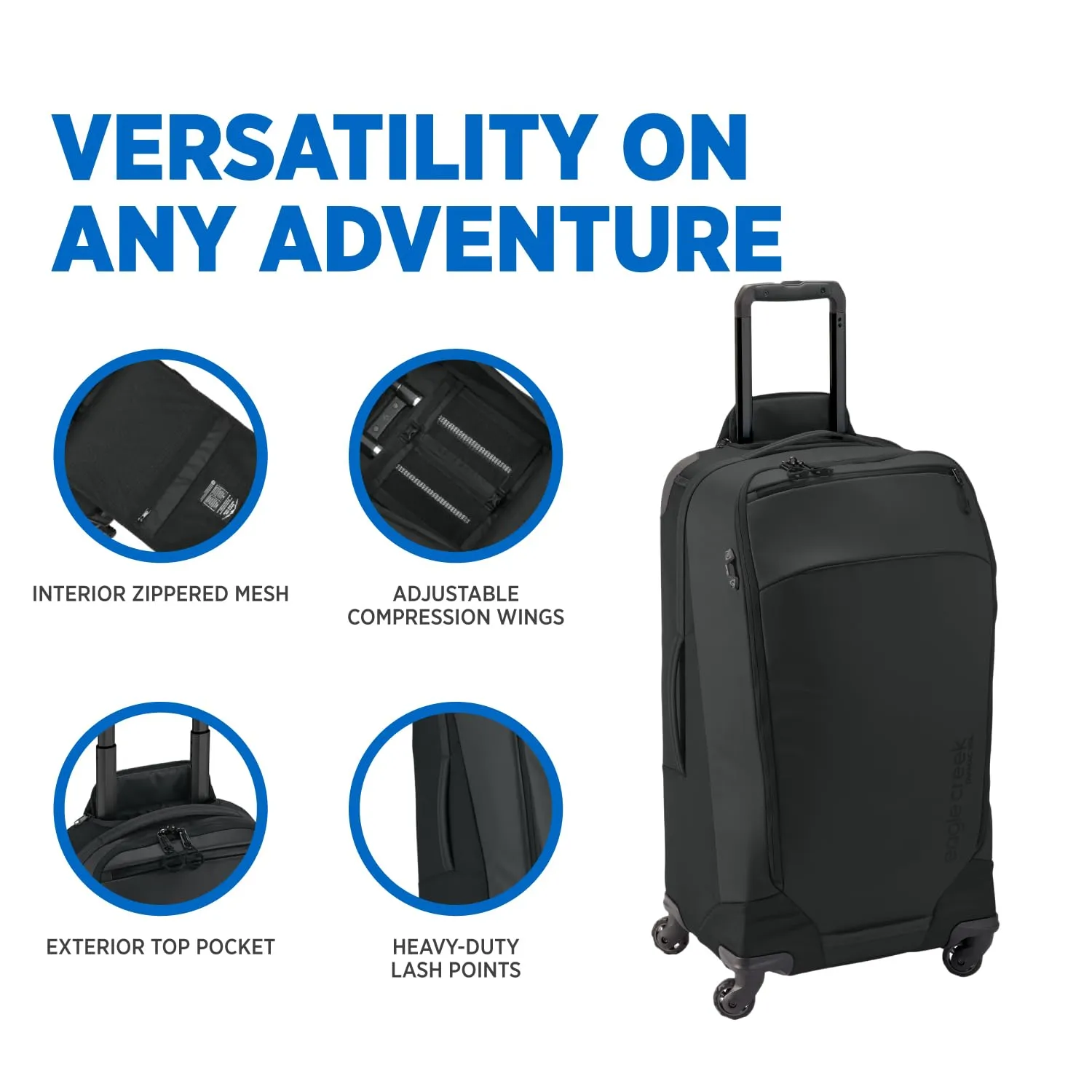 Eagle Creek Tarmac XE 28" Large Check in 4 Wheeled Luggage, 95L