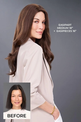 EasiPart Medium HD 18" Hair Addition by Jon Renau | Heat Resistant Synthetic