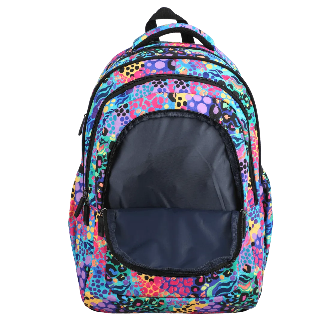 Electric Leopard Large School Backpack