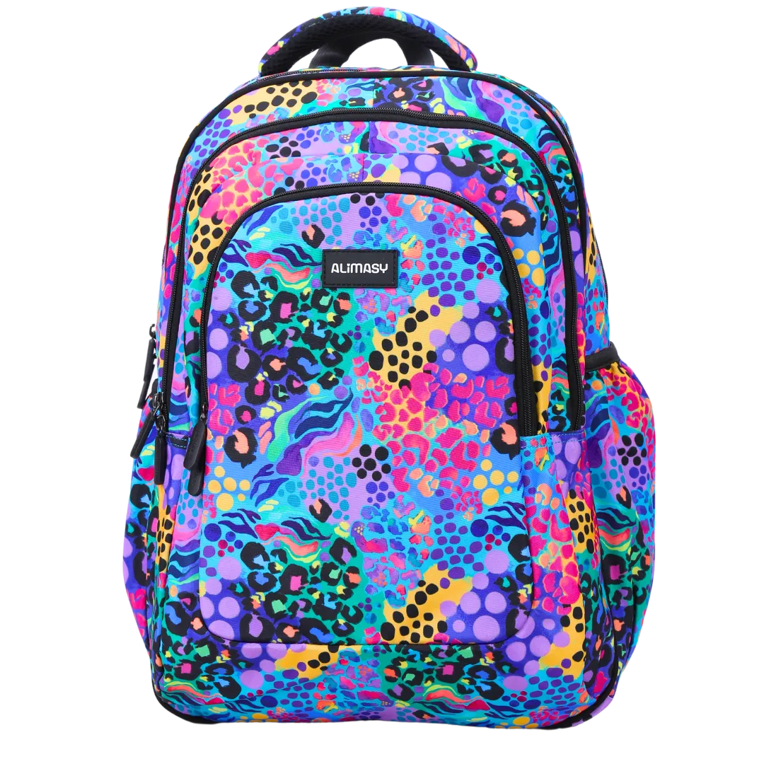 Electric Leopard Large School Backpack