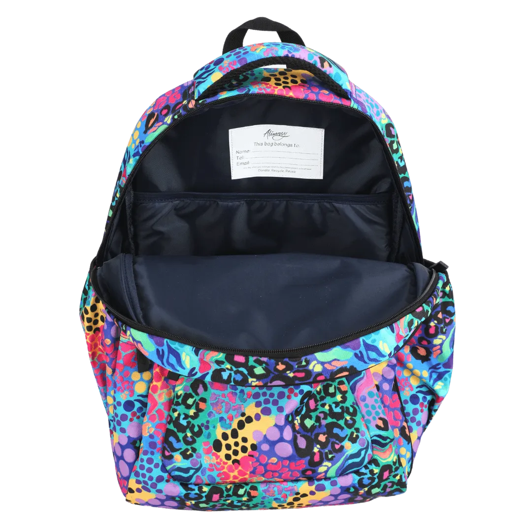Electric Leopard Large School Backpack