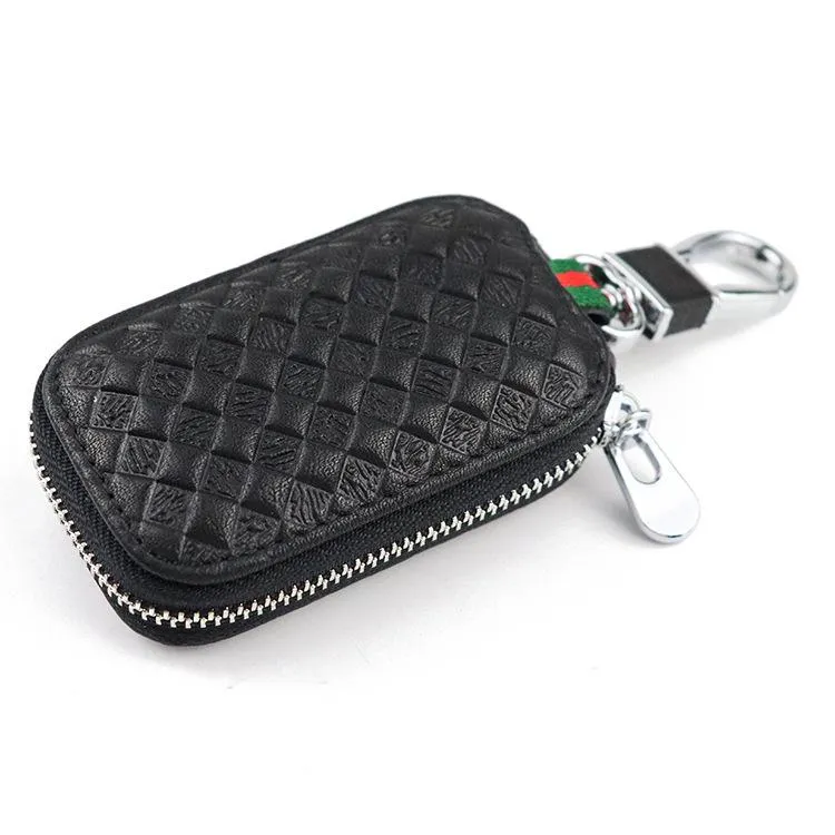 Embossed Brown Leather Men's Key Wallet Key Case Car Car Key Holder For Men
