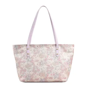 Embroidered Polyester Summer Commuter Tote Bag