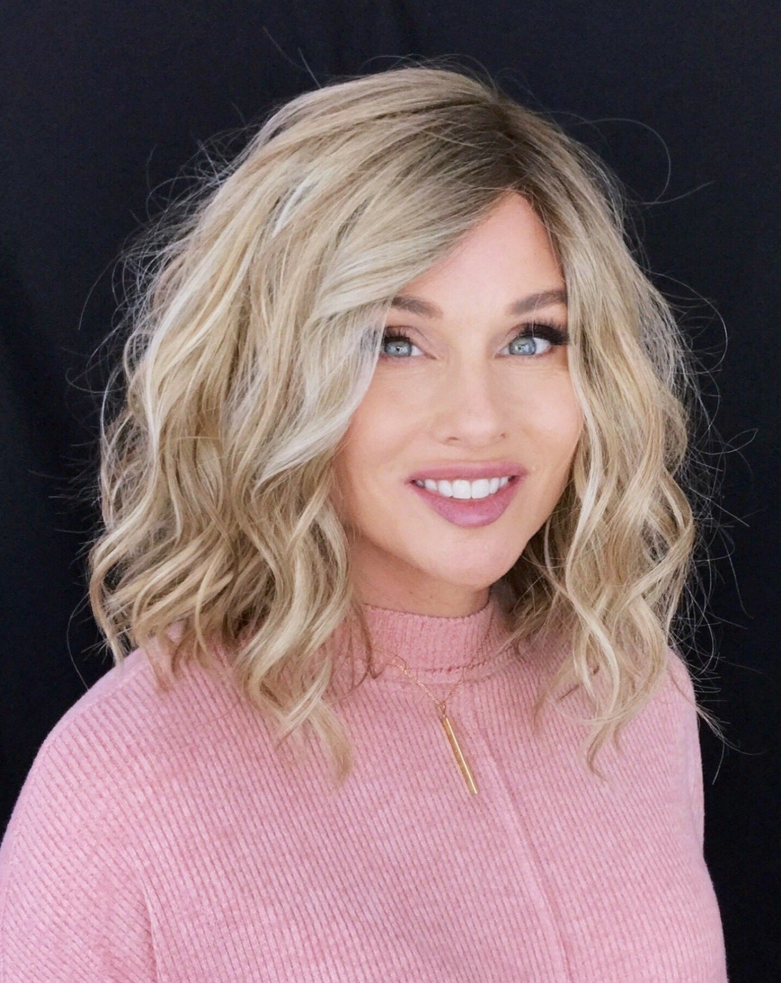 Emma Wig by Envy | Human Hair/Heat Friendly Synthetic Blend Hair | Average Cap
