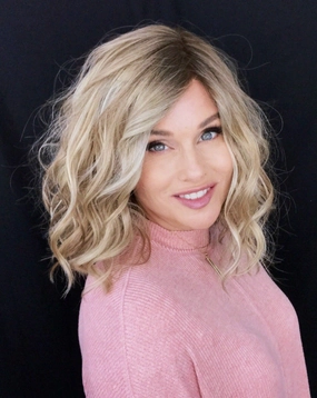 Emma Wig by Envy | Human Hair/Heat Friendly Synthetic Blend Hair | Average Cap