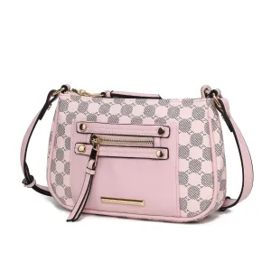 Essie Circular Print Vegan Leather Womens Crossbody by Mia K