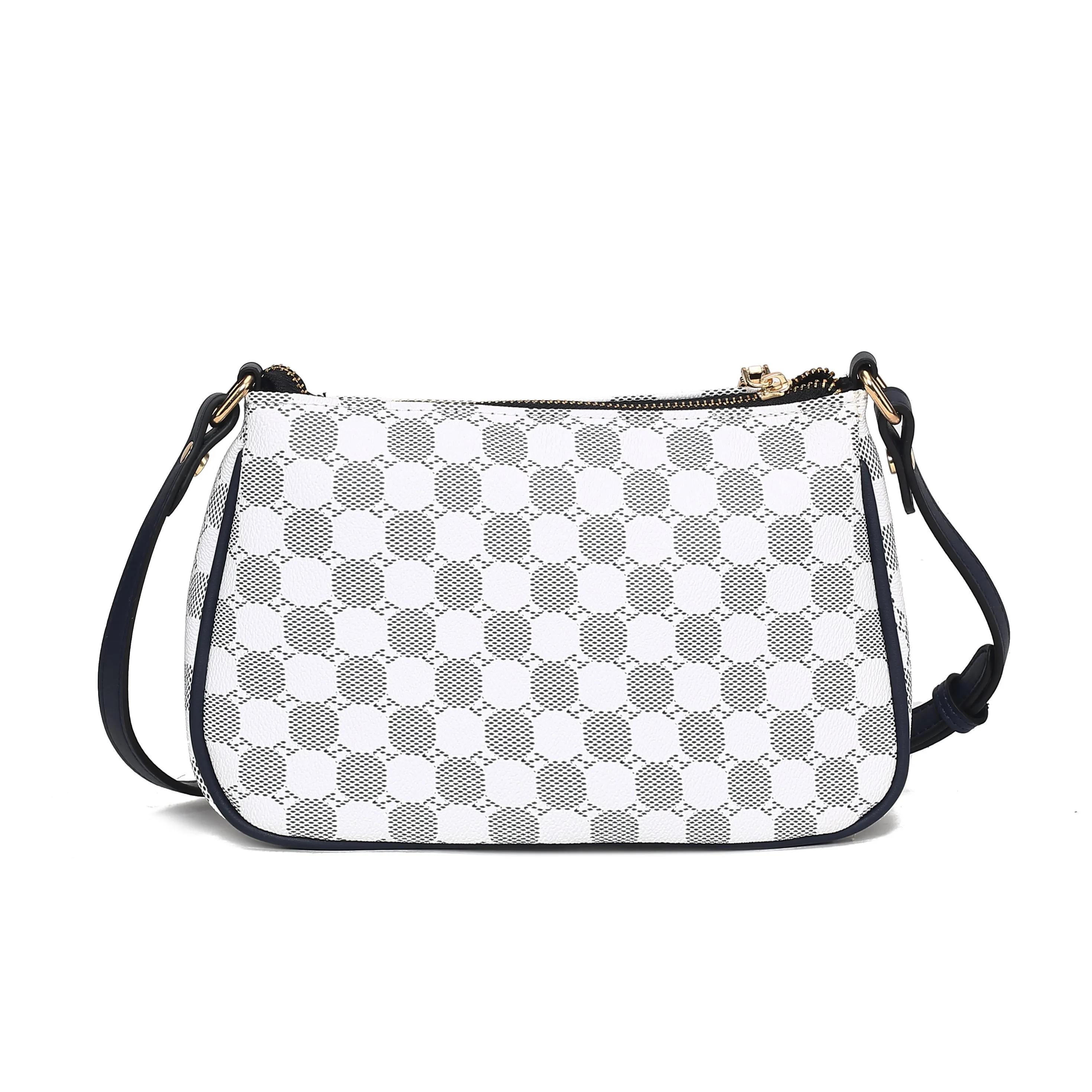 Essie Circular Print Vegan Leather Womens Crossbody by Mia K