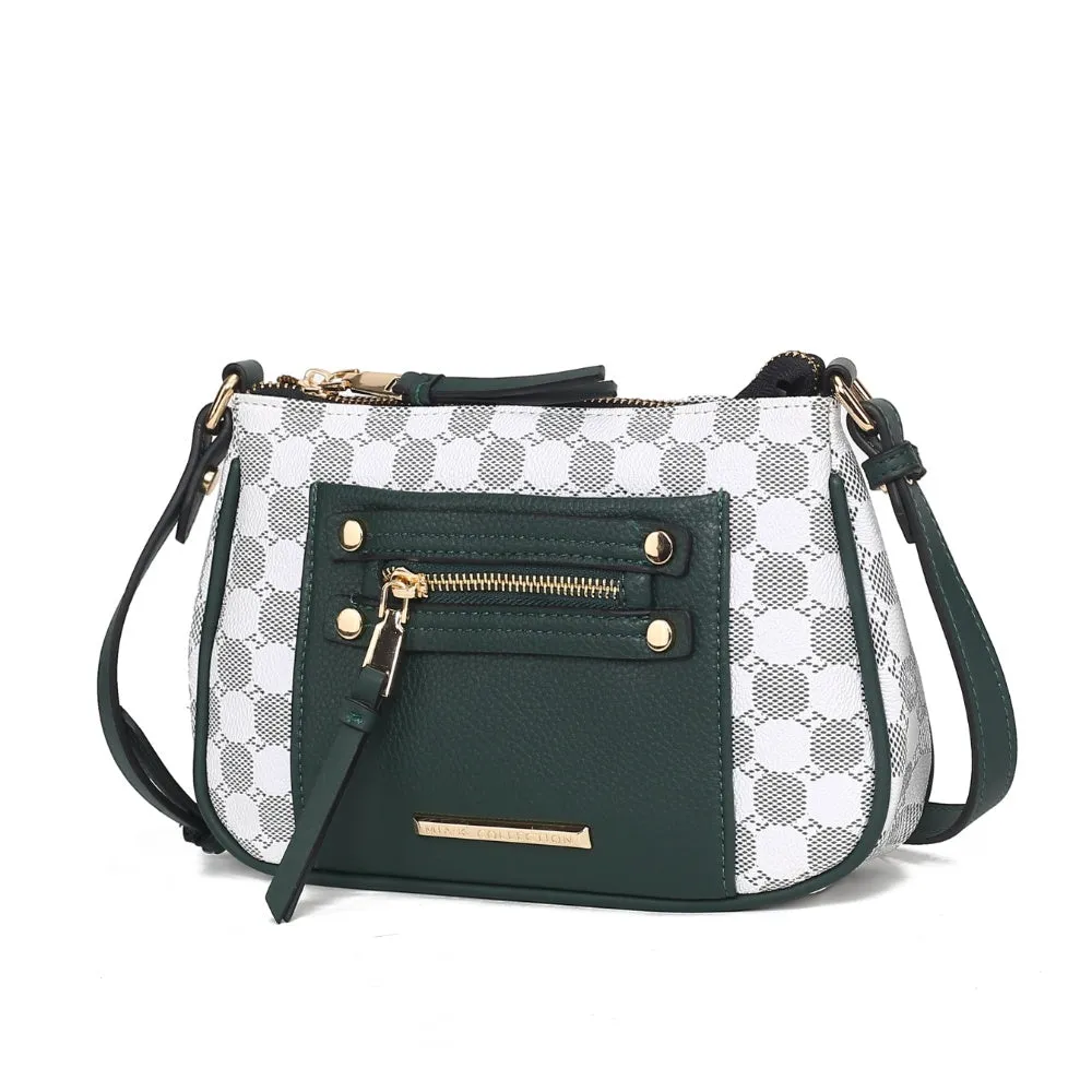 Essie Circular Print Vegan Leather Womens Crossbody by Mia K