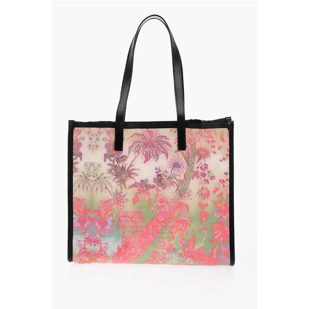 Etro Floral Patterned Tote Bag with Leather Trims