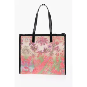 Etro Floral Patterned Tote Bag with Leather Trims