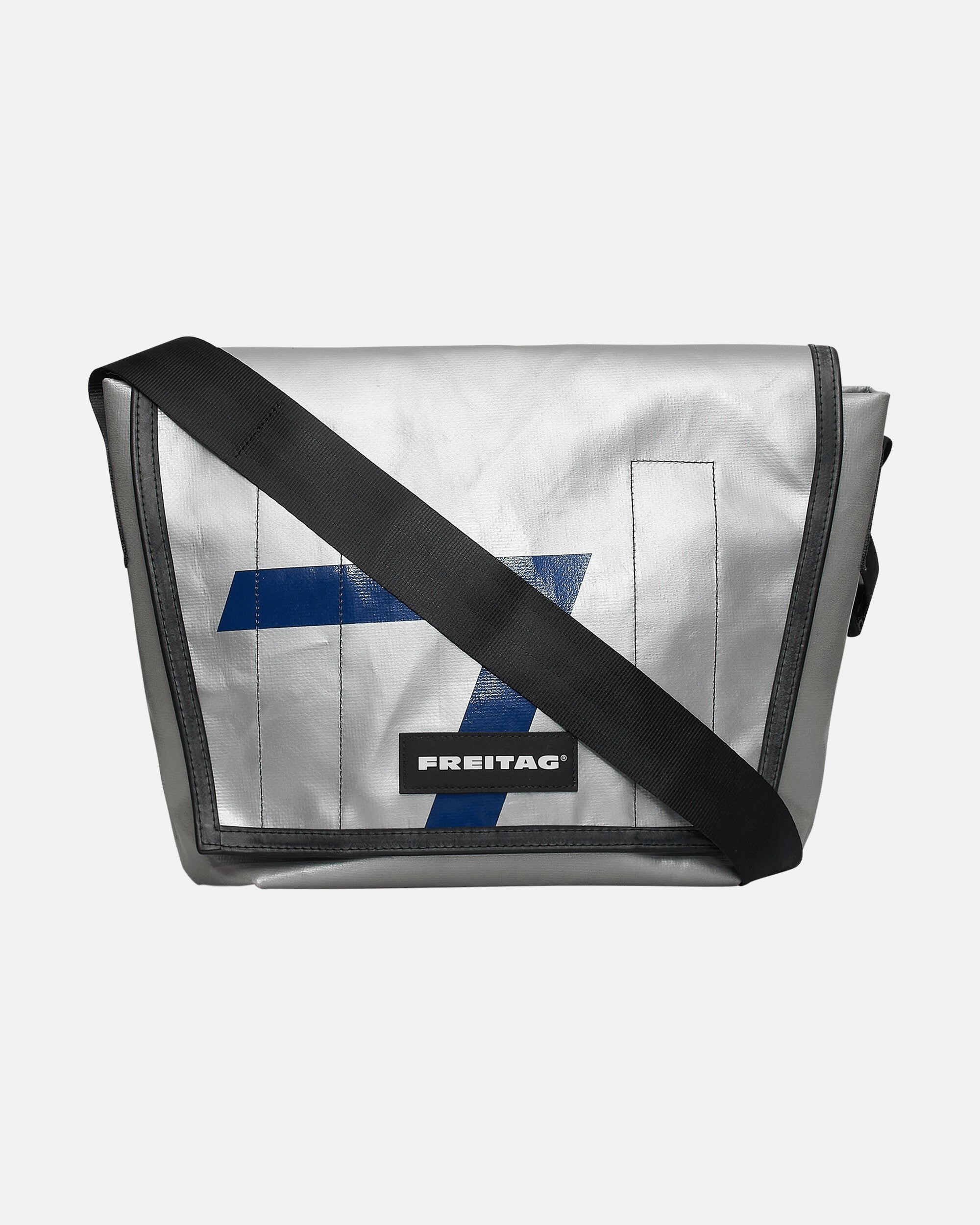 F14 Dexter Slim Messenger Bag Silver