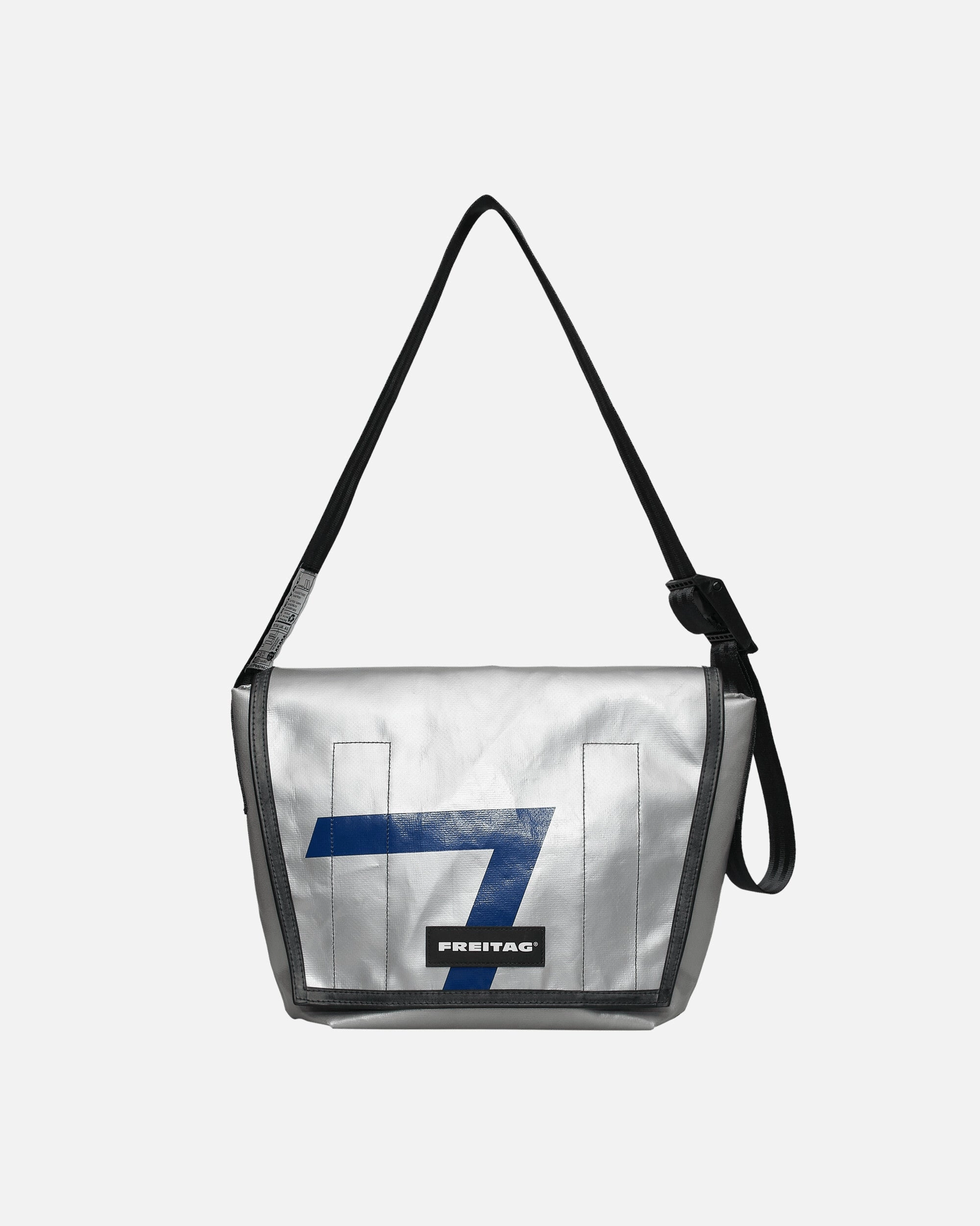 F14 Dexter Slim Messenger Bag Silver