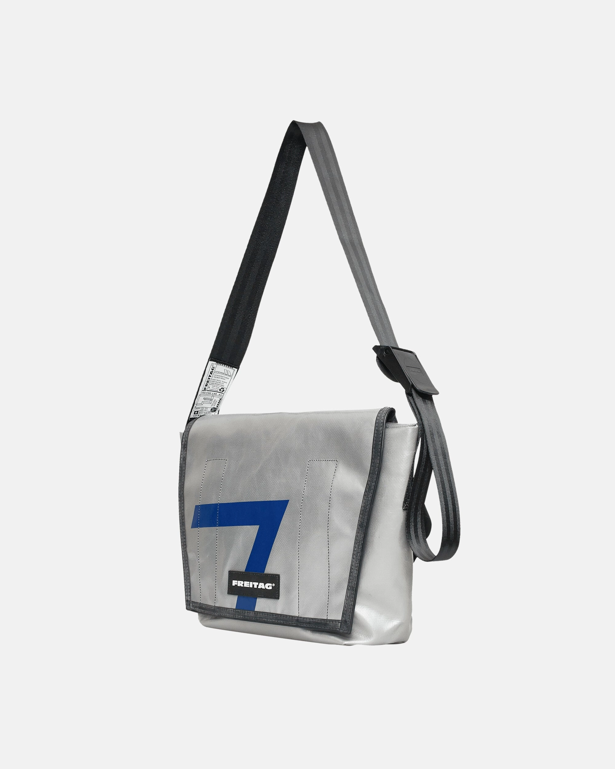 F14 Dexter Slim Messenger Bag Silver