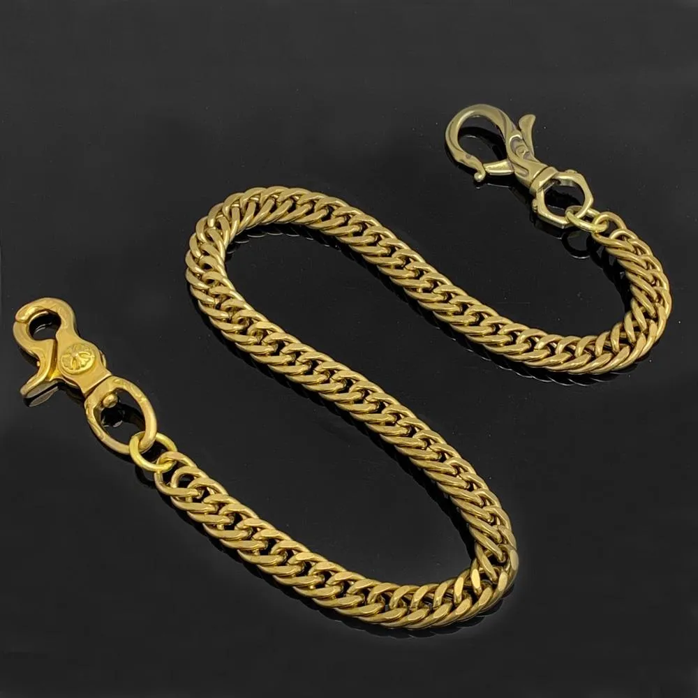 Fashion Handmade Vintage Brass 19" Mens Pants Chain Wallet Chain Motorcycle Wallet Chain for Men