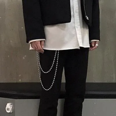 Fashion Men's Women's Beaded Stainless Steel jeans chain jean chain Long Pants Chain Biker Wallet Chain For Men