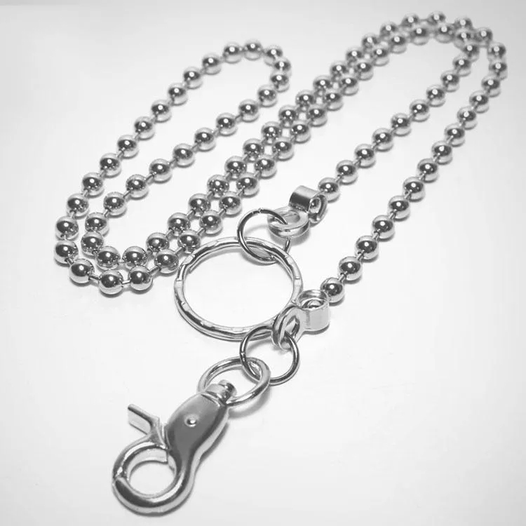 Fashion Men's Women's Beaded Stainless Steel jeans chain jean chain Long Pants Chain Biker Wallet Chain For Men
