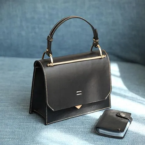 Fashion Womens Red Leather Flap Over Handbag Purse Handmade Square Crossbody Bag Shoulder Bag Purse