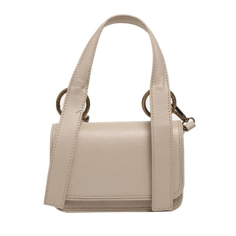 Fashiong Womens White Leather Handbag Shoulder Bag Crossbody Bag Blue Top Handle Satchel Purse for Ladeis