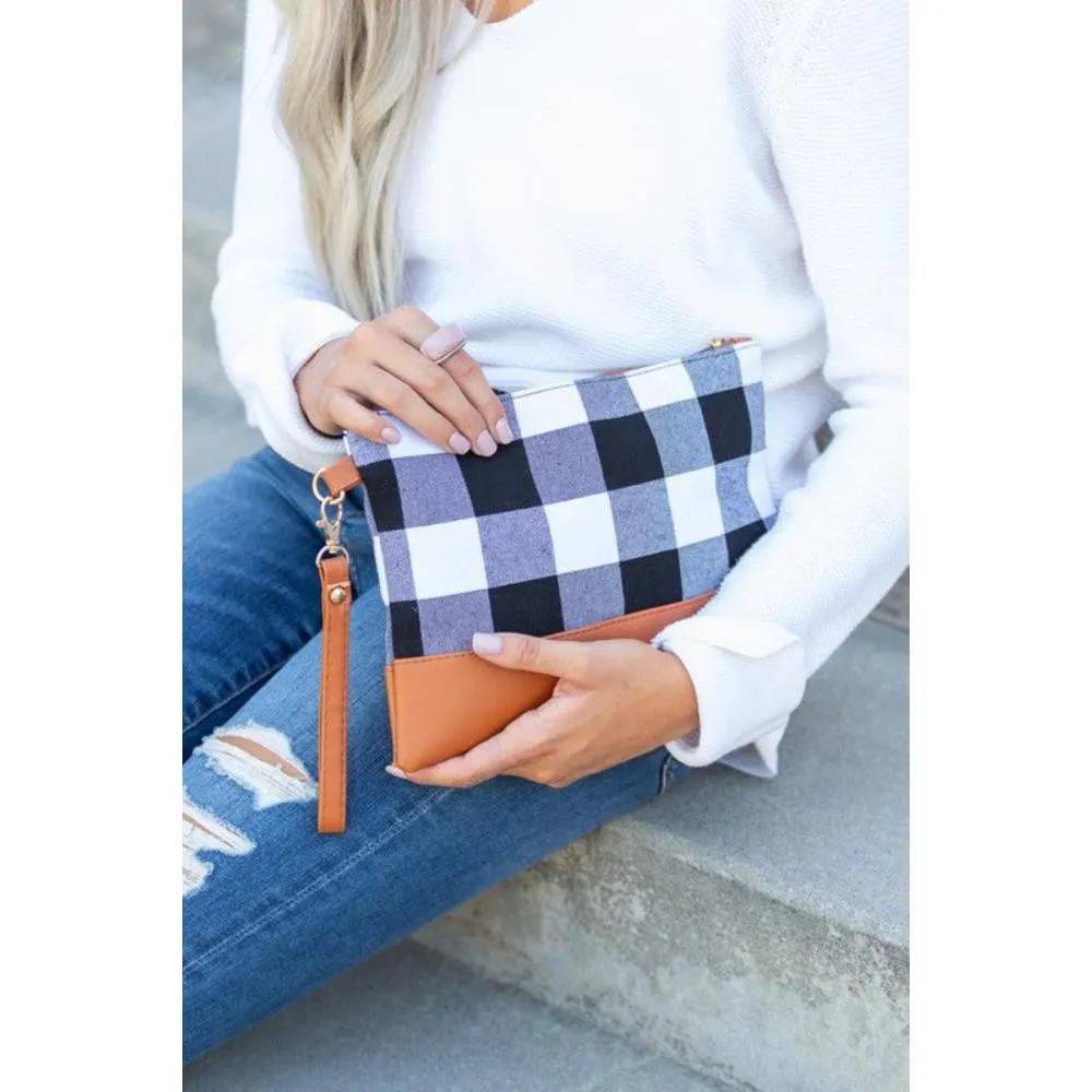 FASHNZFAB Buffalo Plaid Clutch