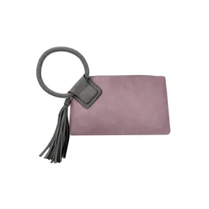 FASHNZFAB Fashion Cuff Handle Tassel Wristlet Clutch