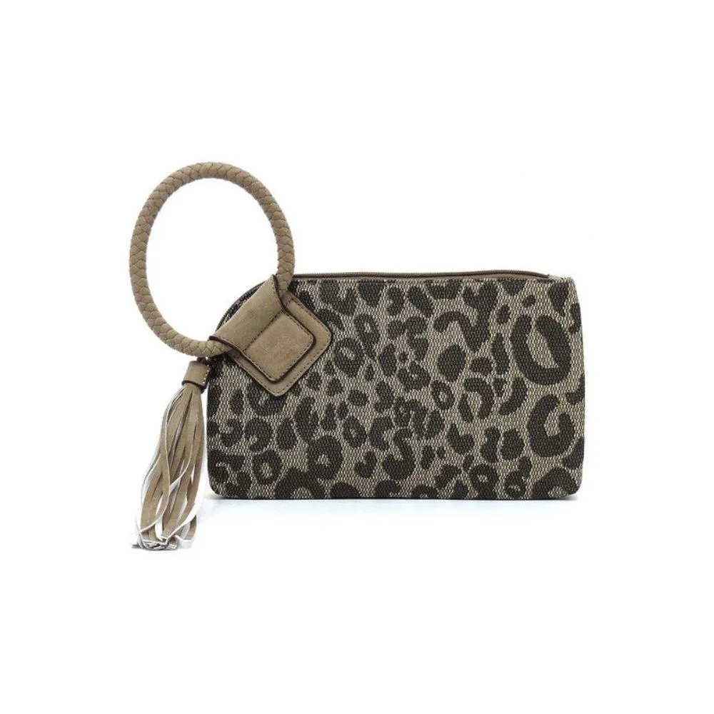 FASHNZFAB Fashion Cuff Handle Tassel Wristlet Clutch