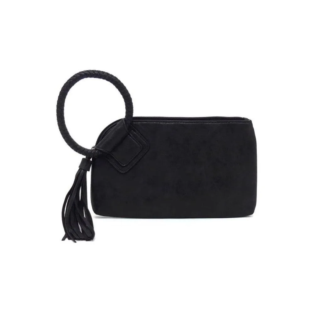 FASHNZFAB Fashion Cuff Handle Tassel Wristlet Clutch