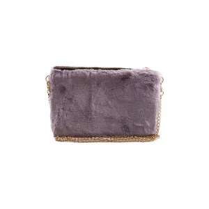 FASHNZFAB Faux Fur Clutch Shoulder Bag