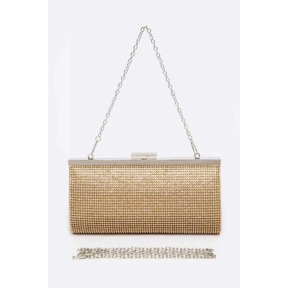 FASHNZFAB Rhinestone Evening Clutch Bag