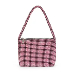 FASHNZFAB Rhinestone Iconic Soft Clutch Swing Bag