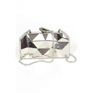 FASHNZFAB Shinny Iconic Edgy Box Clutch