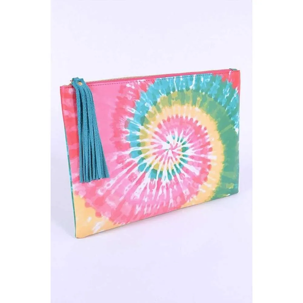 FASHNZFAB Tie Dye Iconic Envelope Clutch Bag