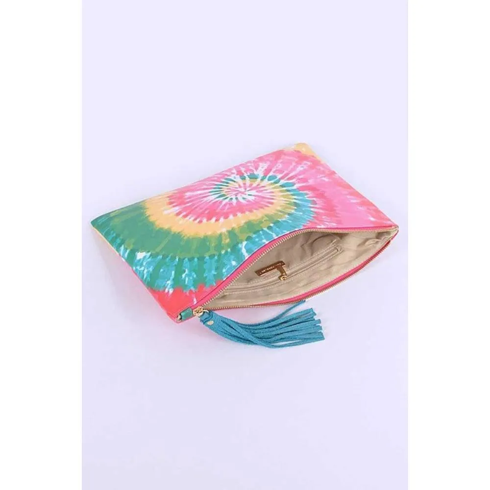 FASHNZFAB Tie Dye Iconic Envelope Clutch Bag