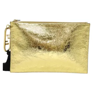 Fendi Ff Patent Leather Clutch Bag (Pre-Owned)