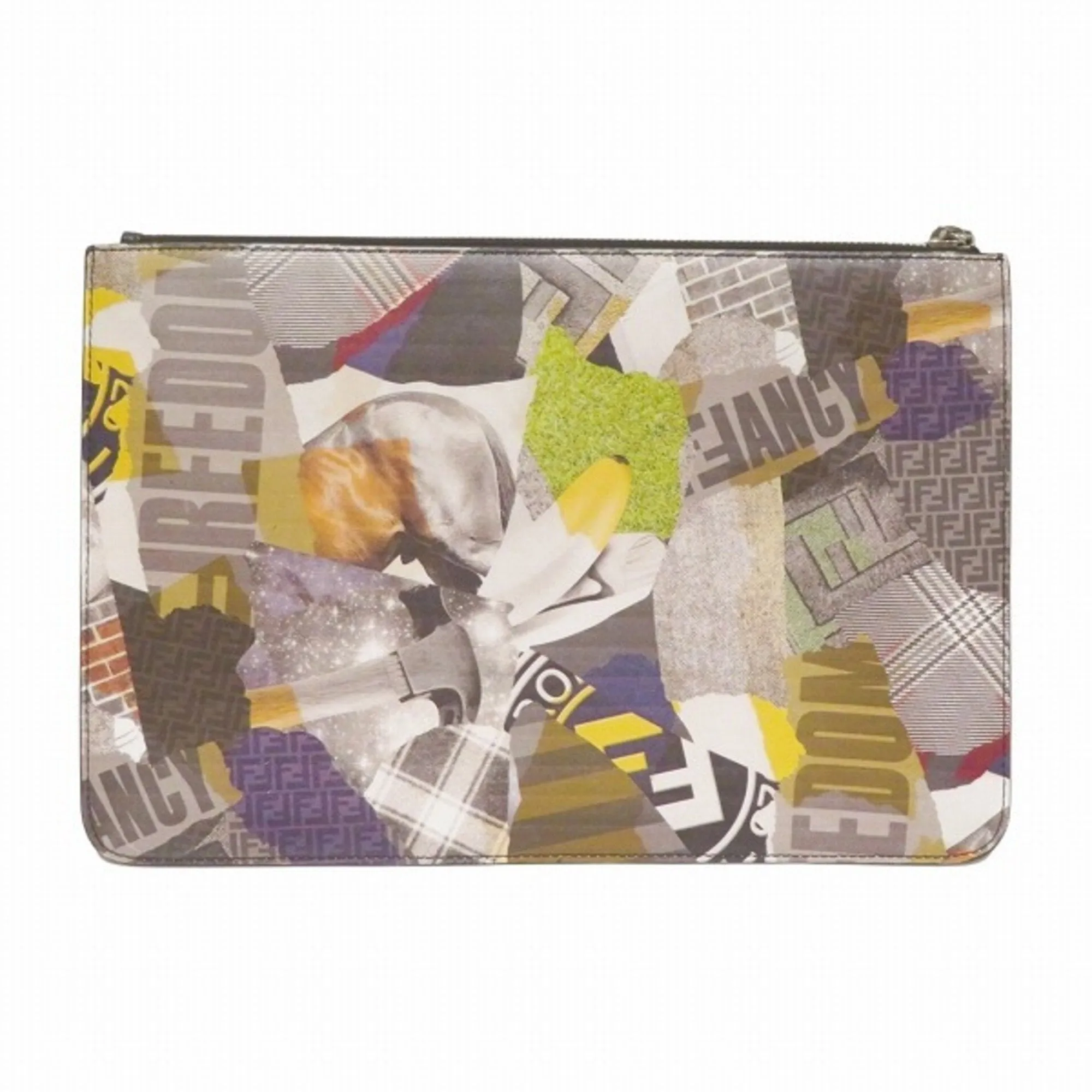Fendi Leather Clutch Bag (Pre-Owned)