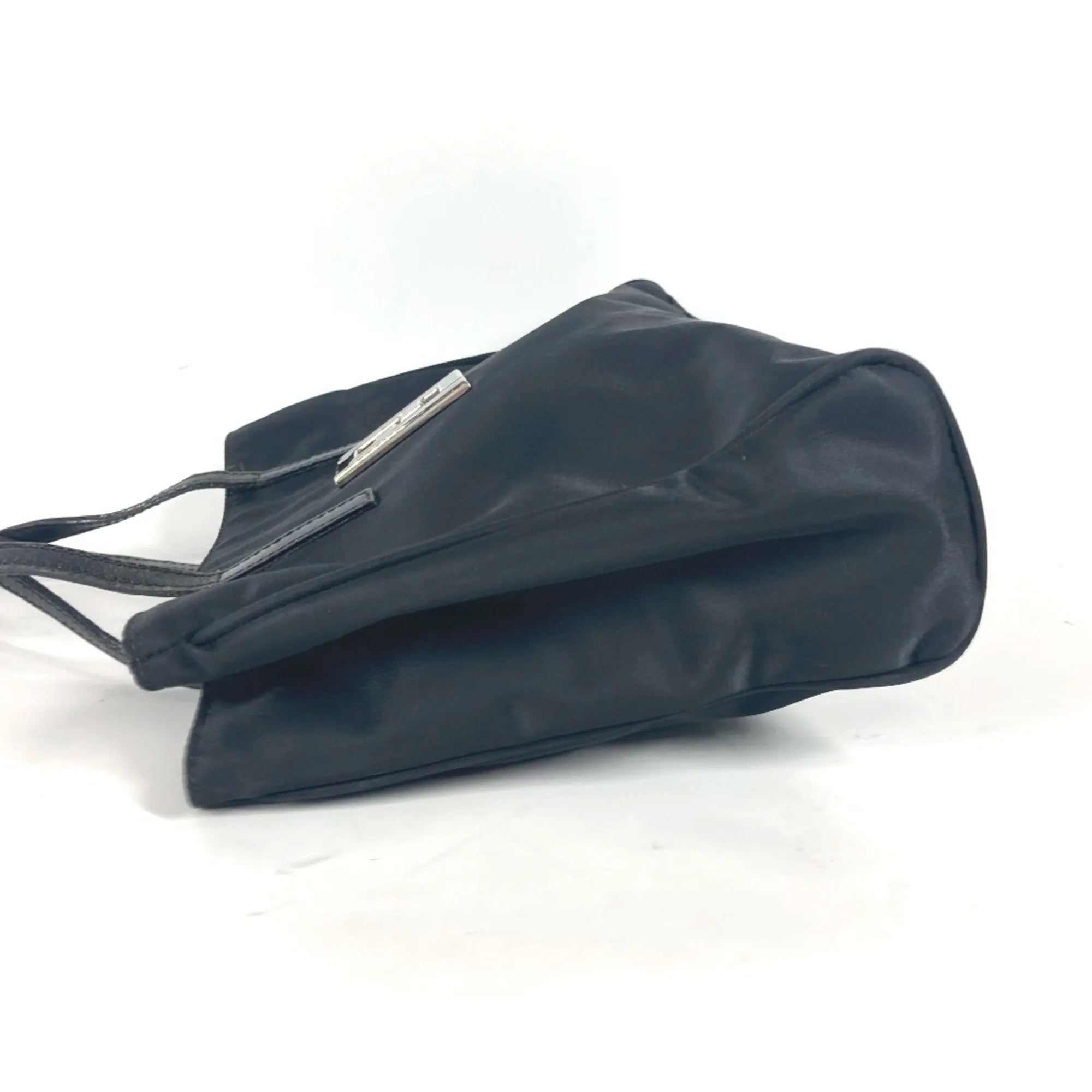 Fendi Leather Nylon Handbag Tote Bag (Pre-Owned)