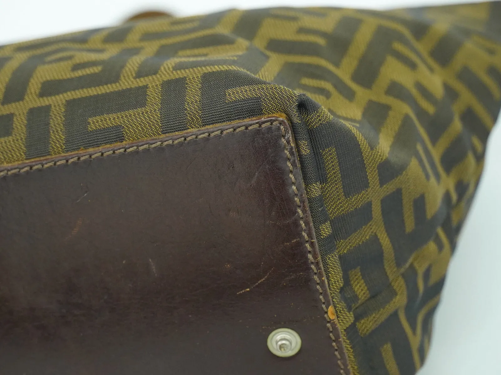 Fendi Zucchino Canvas Tote Bag (Pre-Owned)