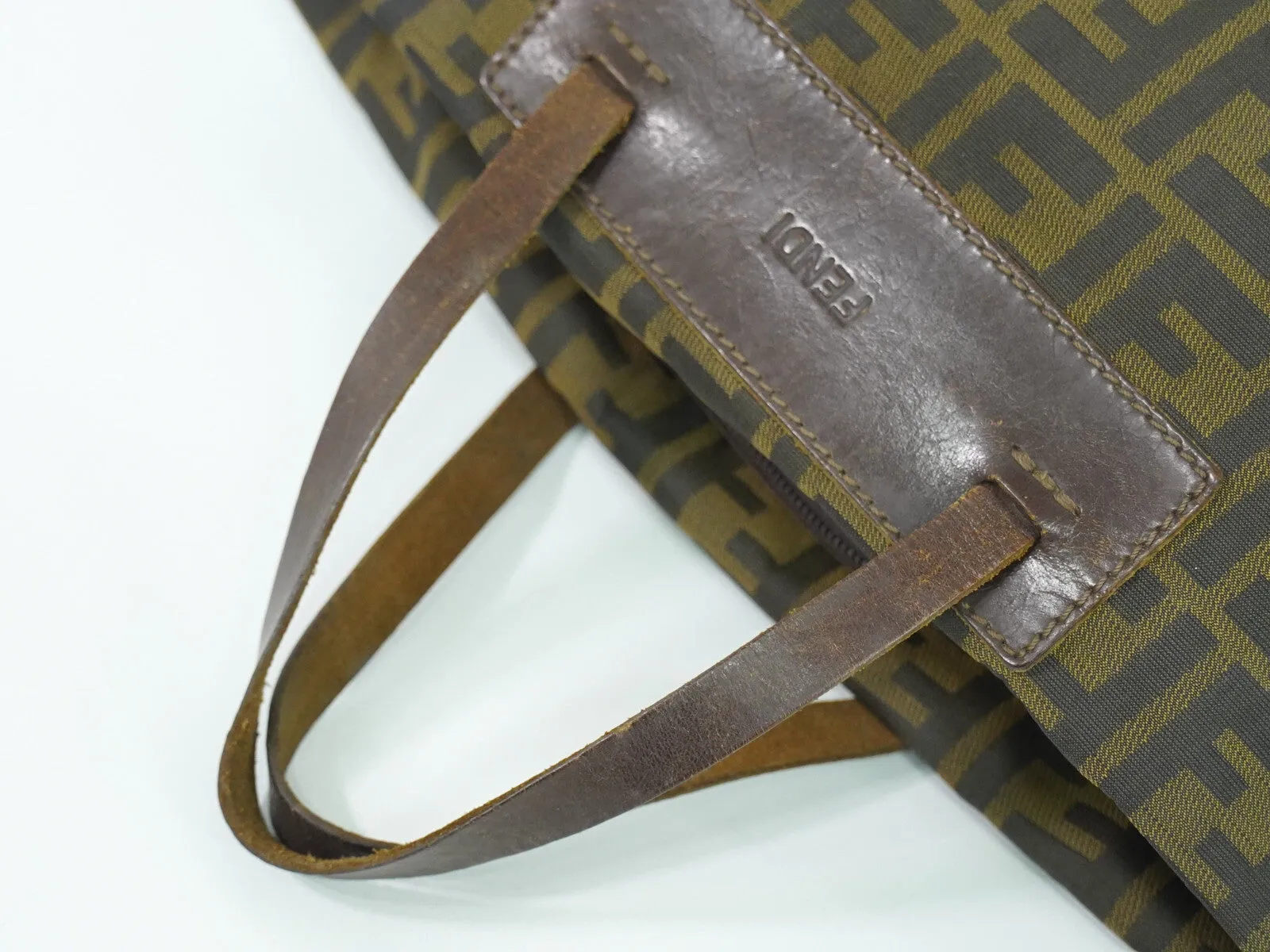 Fendi Zucchino Canvas Tote Bag (Pre-Owned)