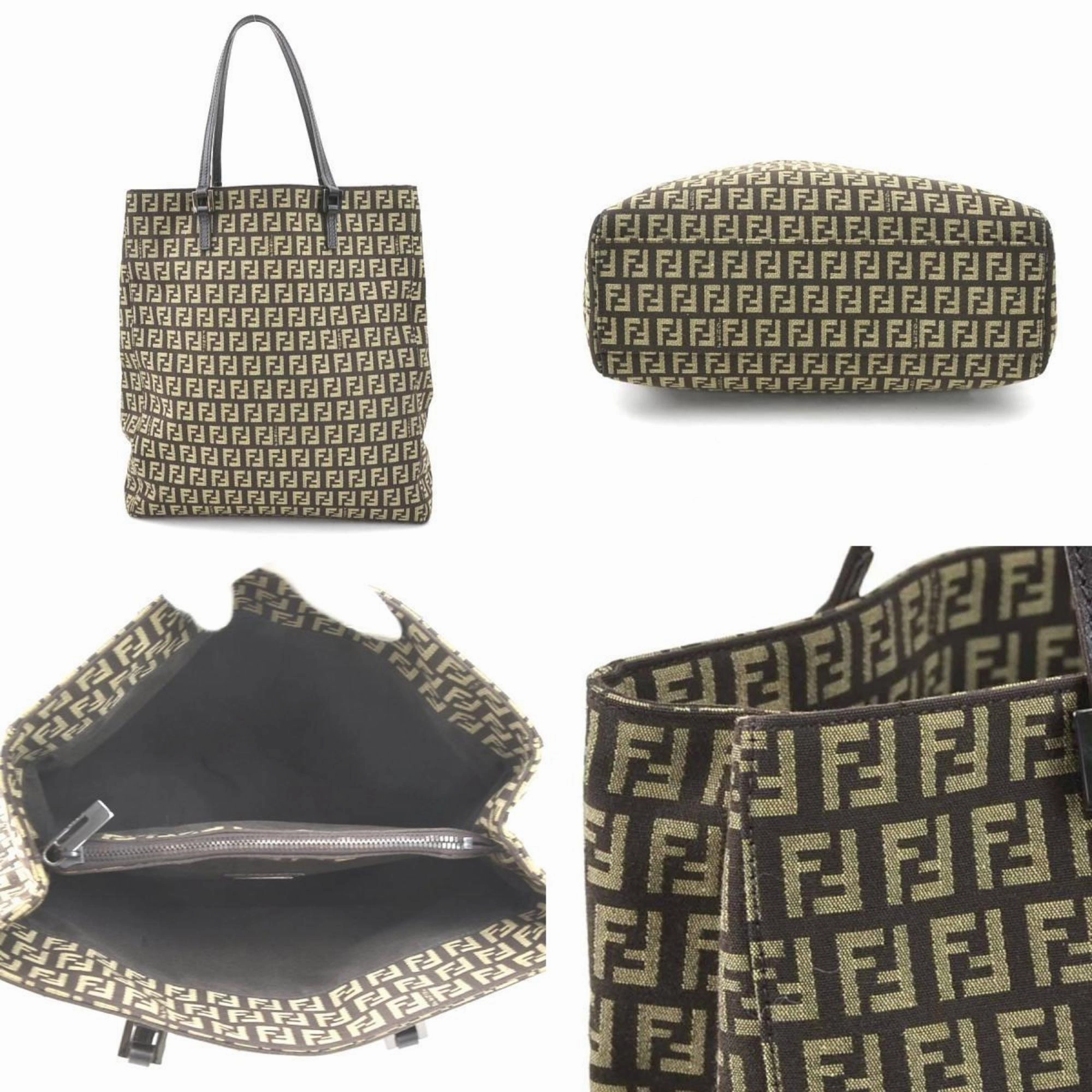 Fendi Canvas Leather Handbag (Pre-Owned)