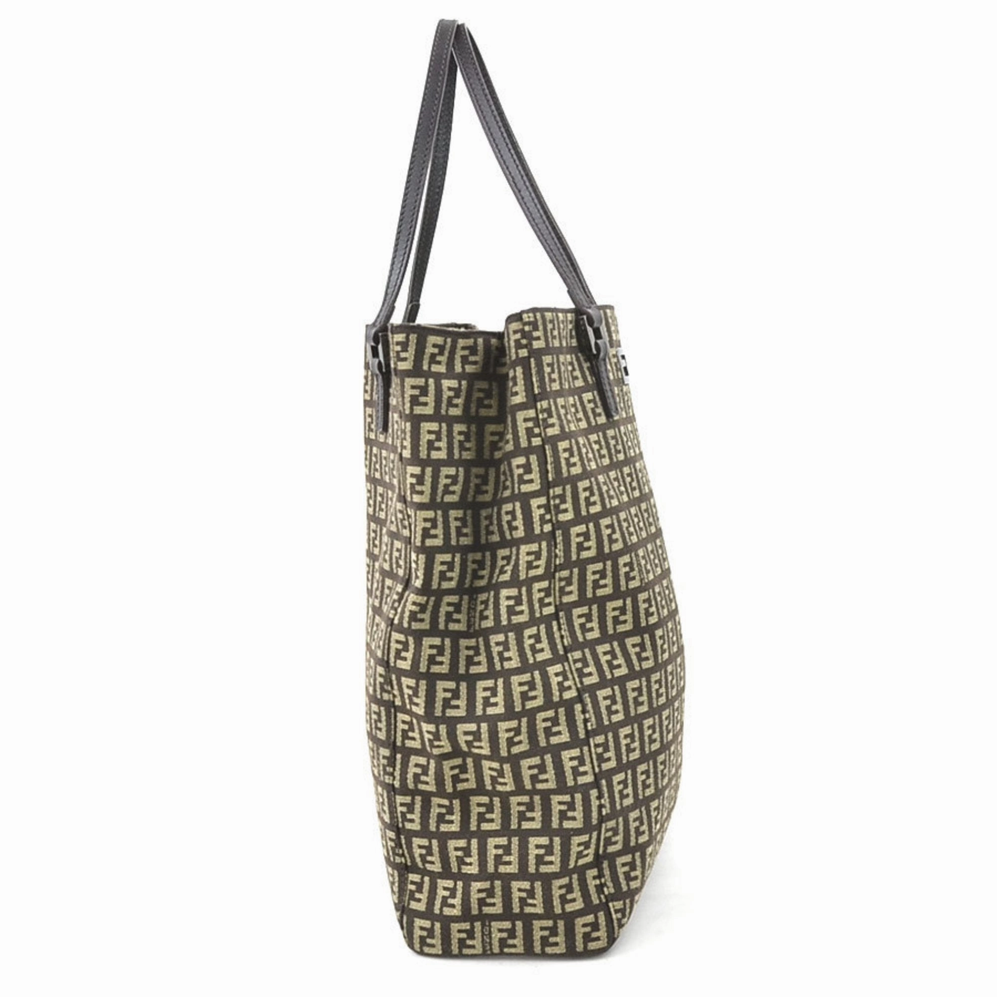 Fendi Canvas Leather Handbag (Pre-Owned)