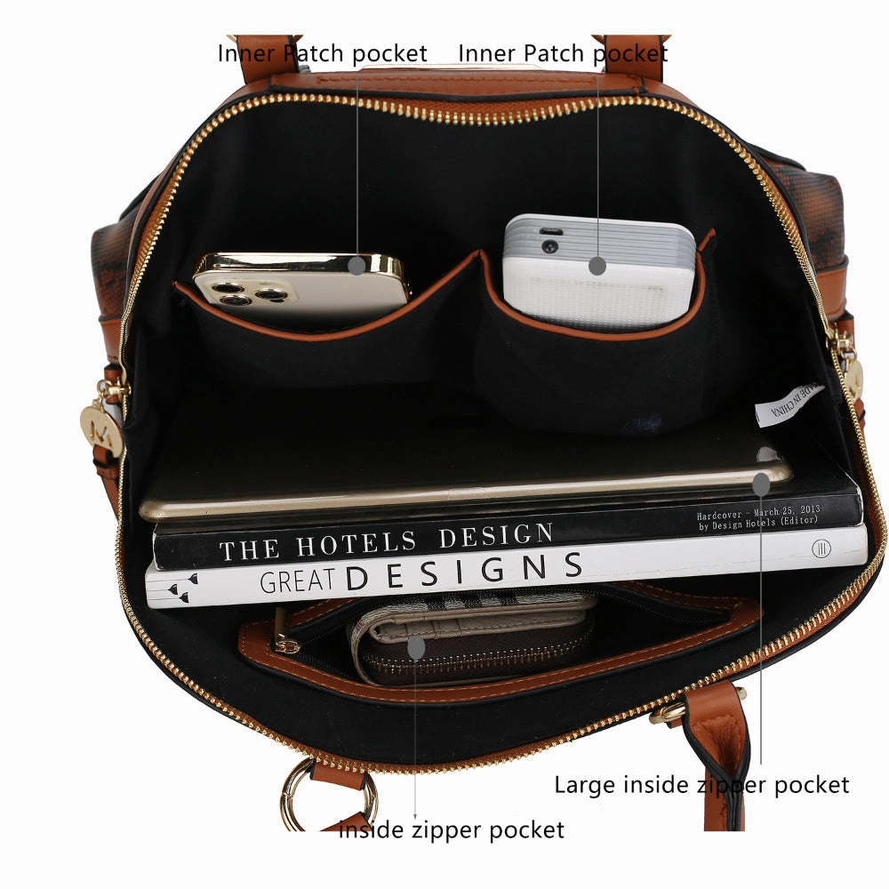 Frida Satchel and Wallet Handbag  2 Pieces