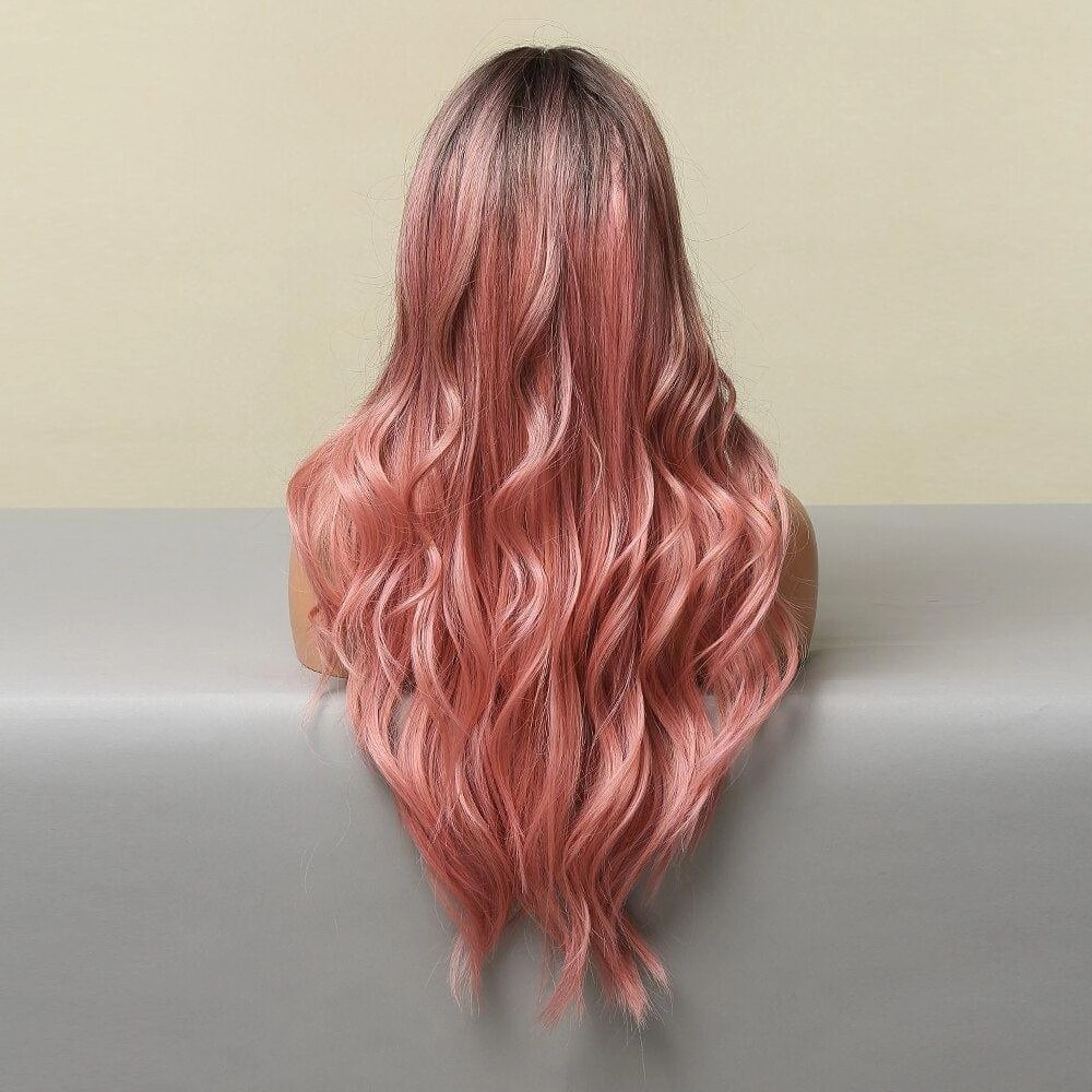 Front Lace Pink Wig