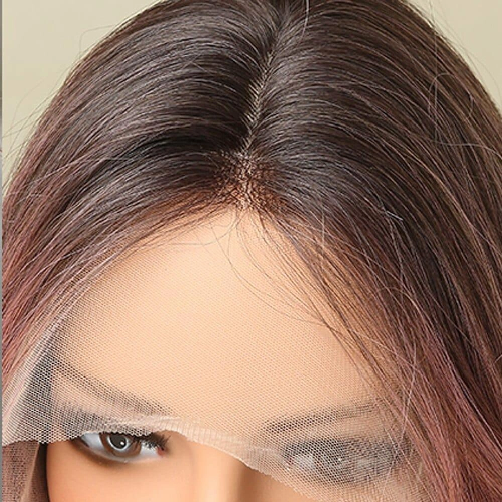 Front Lace Pink Wig
