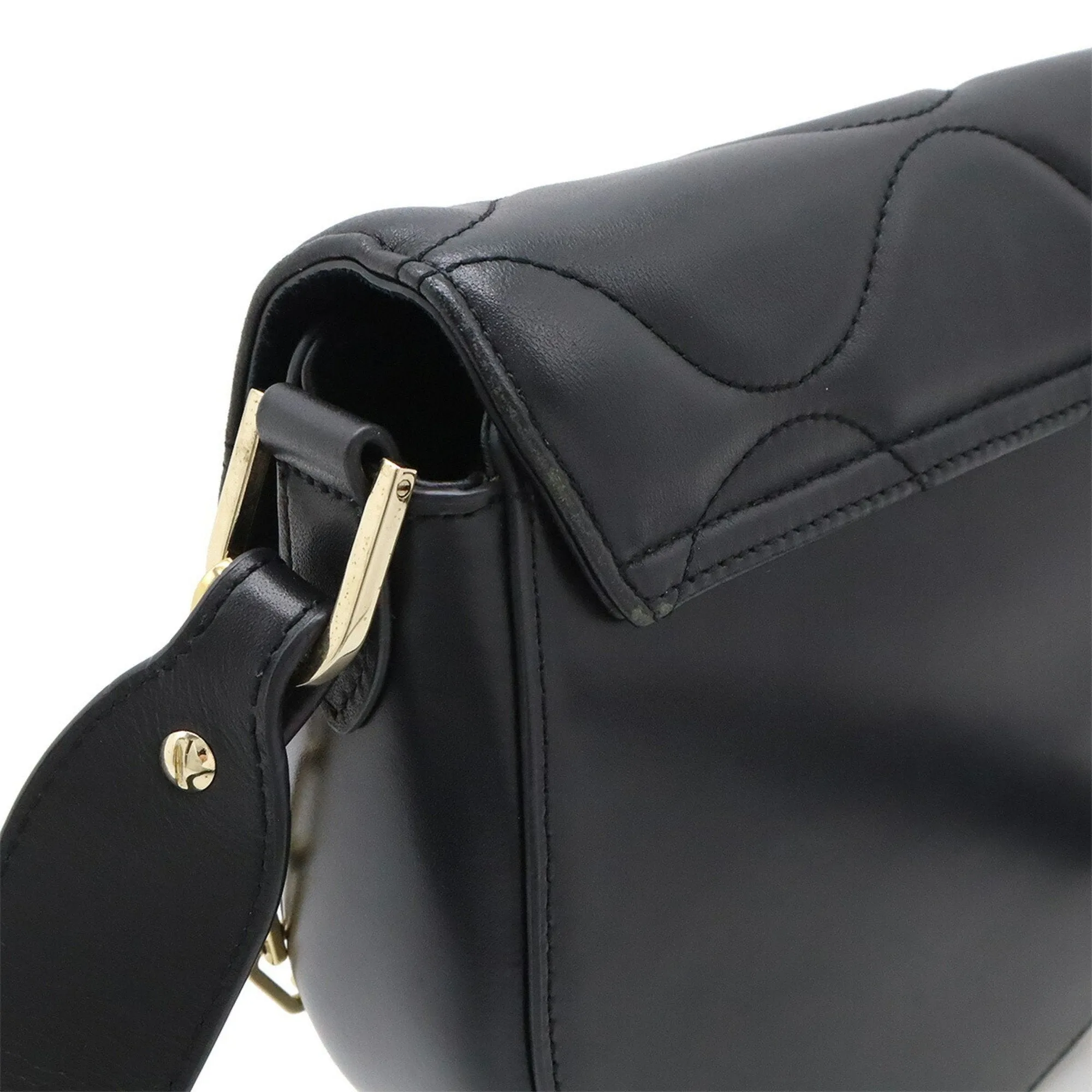 Furla Leather Clutch Bag Shoulder Bag (Pre-Owned)